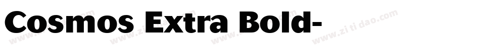 Cosmos Extra Bold字体转换